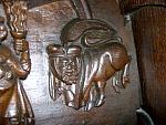 Worcester Cathedral  15th century medieval misericord misericords misericorde misericordes Miserere Misereres choir stalls Woodcarving woodwork mercy seats pity seats Worcestershire s20.7.jpg